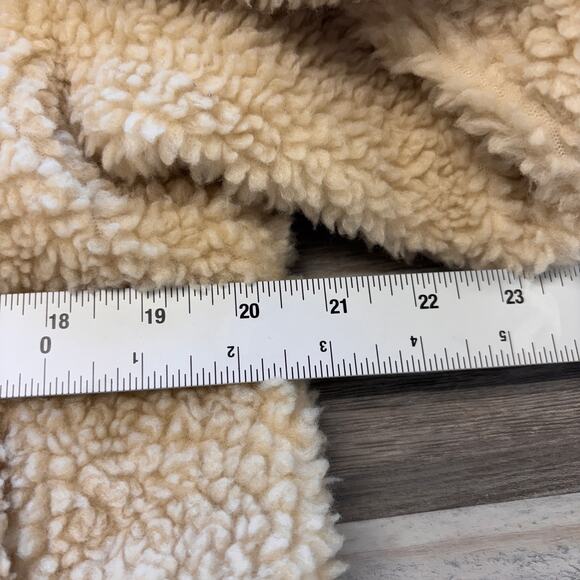 Levi's Premium Jacket Red Tab Cream Womens L Sherpa Fleece Deep‎ Pile Trucker - Picture 3 of 10